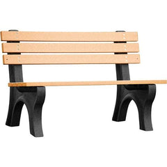Vestil - 4' Long x 26-1/4" Wide, Recycled Plastic Bench Seat - Apex Tool & Supply
