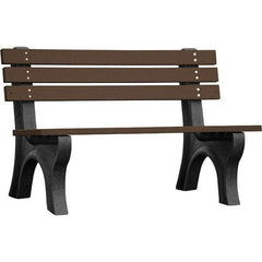Vestil - 4' Long x 26-1/4" Wide, Recycled Plastic Bench Seat - Apex Tool & Supply