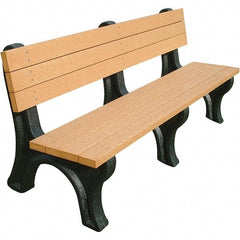 Vestil - 6' Long x 26-1/8" Wide, Recycled Plastic Bench Seat - Apex Tool & Supply