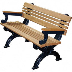 Vestil - 4' Long x 26-3/4" Wide, Recycled Plastic Bench Seat - Apex Tool & Supply