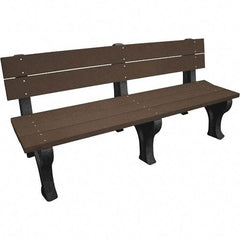 Vestil - 6' Long x 26-1/4" Wide, Recycled Plastic Bench Seat - Apex Tool & Supply
