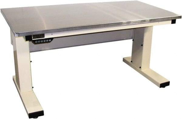 Proline - No Drawers, Work Bench - 1,000 Lb Capacity, Stainless Steel Top, Light Beige, 30" Wide x 30-1/2" High x 72" Long - Apex Tool & Supply
