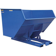 Vestil - 6,000 Lb Load Capacity, 5 Cu Yd, Steel Self-Dumping Hopper - 90" Wide x 79-3/8" Long x 64-3/8" High, Blue - Apex Tool & Supply
