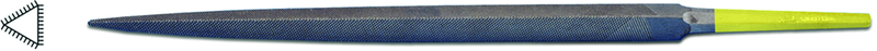 8" INOX Three-Square File, Cut 2 - Apex Tool & Supply