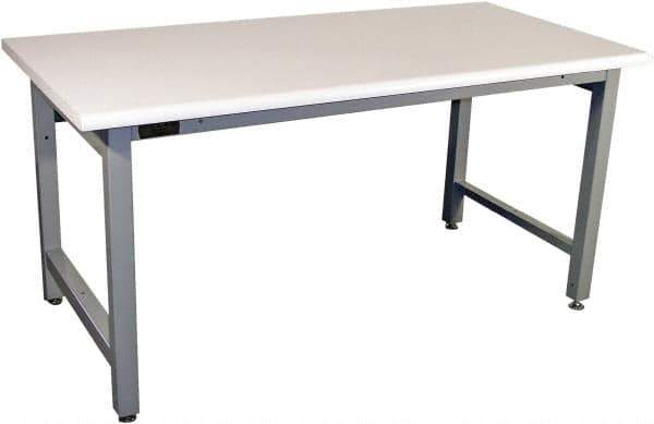 Proline - No Drawers, Work Bench - 5,000 Lb Capacity, Plastic Laminate Top, Light Gray, 36" Wide x 30" High x 60" Long - Apex Tool & Supply