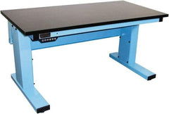 Proline - No Drawers, Work Bench - 1,000 Lb Capacity, Epoxy Resin Top, Light Blue, 30" Wide x 30-1/2" High x 72" Long - Apex Tool & Supply