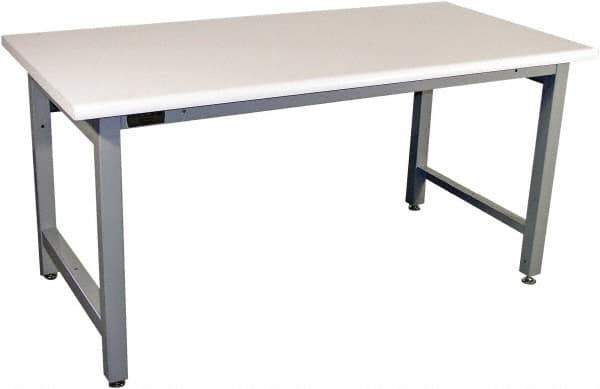 Proline - No Drawers, Work Bench - 5,000 Lb Capacity, Plastic Laminate Top, Light Gray, 36" Wide x 30" High x 72" Long - Apex Tool & Supply