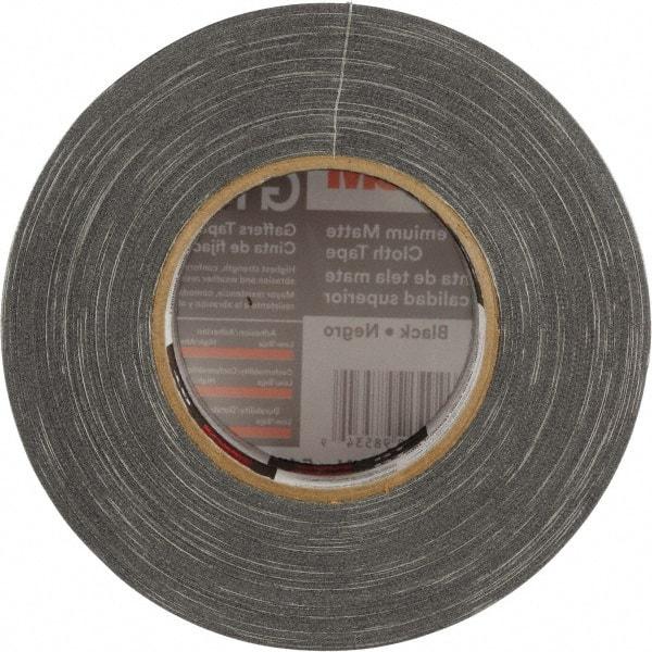 3M - 3" x 50m Black Gaffers Tape - 11 mil, Rubber Adhesive, Cotton Cloth Backing, Series GT3 - Apex Tool & Supply