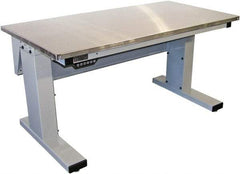 Proline - No Drawers, Work Bench - 1,000 Lb Capacity, Stainless Steel Top, Light Gray, 30" Wide x 30-1/2" High x 72" Long - Apex Tool & Supply
