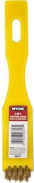 Hyde Tools - Wire Surface Preparation Brush - 2-1/2" Bristle Length, Nylon Handle - Apex Tool & Supply