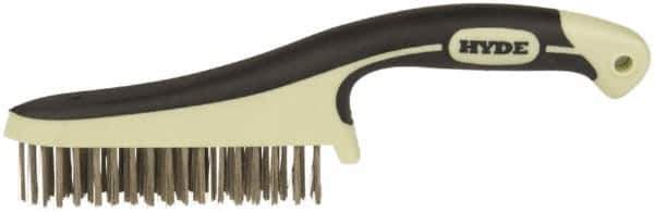 Hyde Tools - Stainless Steel Surface Preparation Wire Brush - 1" Bristle Length, 5" Wide - Apex Tool & Supply