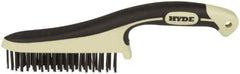Hyde Tools - Steel Surface Preparation Wire Brush - 1" Bristle Length, 5" Wide - Apex Tool & Supply