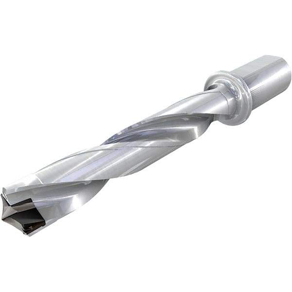 Iscar - 1.339 to 1-3/8" Diam, 5xD, 6.69" Max Drill Depth, 1-1/4" Shank Diam, 10.59" OAL, Replaceable Tip Drill - HFP-IQ Insert, 34 Seat Size, DFN Toolholder, Series ChamIOdrill - Apex Tool & Supply