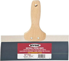Hyde Tools - 10" Wide Flexible Blade Steel Joint Knife - Flexible, Hardwood Handle - Apex Tool & Supply