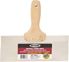Hyde Tools - 10" Wide Flexible Blade Stainless Steel Joint Knife - Flexible, Hardwood Handle - Apex Tool & Supply