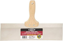 Hyde Tools - 14" Wide Flexible Blade Stainless Steel Joint Knife - Flexible, Hardwood Handle - Apex Tool & Supply