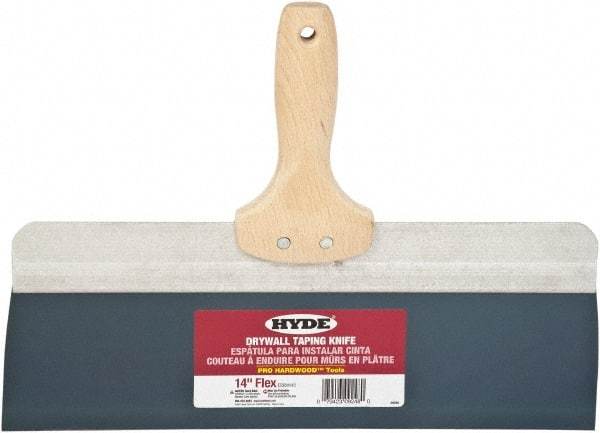 Hyde Tools - 14" Wide Flexible Blade Steel Joint Knife - Flexible, Hardwood Handle - Apex Tool & Supply