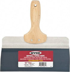 Hyde Tools - 10" Wide Flexible Blade Steel Joint Knife - Flexible, Hardwood Handle - Apex Tool & Supply