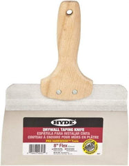 Hyde Tools - 8" Wide Flexible Blade Stainless Steel Joint Knife - Flexible, Hardwood Handle - Apex Tool & Supply