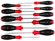 10 Piece - SoftFinish® Cushion Grip Screwdriver Set - #30290 - Includes: Slotted 3.0 - 6.5; Phillips #0 -2 and Square #1 - 3 - Apex Tool & Supply