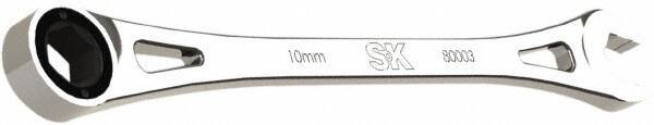 SK - 10mm 6 Point Combination Wrench - 7-3/4" OAL, Steel, Full Polish Finish - Apex Tool & Supply