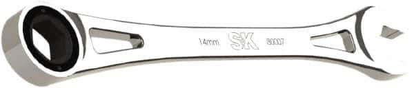 SK - 14mm 6 Point Combination Wrench - 9.44" OAL, Steel, Full Polish Finish - Apex Tool & Supply