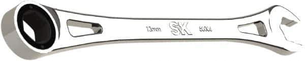 SK - 13mm 6 Point Combination Wrench - 9.06" OAL, Steel, Full Polish Finish - Apex Tool & Supply