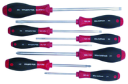 8 Piece - SoftFinish® Cushion Grip Screwdriver Set - #30298 - Includes: Slotted 3.0 - 8.0mm Phillips #1 - 3 - Apex Tool & Supply