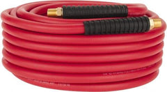 PRO-SOURCE - 1/4" ID x 0.4921" OD 50' Long Multipurpose Air Hose - MNPT x MNPT Ends, 300 Working psi, -40 to 180°F, 1/4" Fitting, Red - Apex Tool & Supply