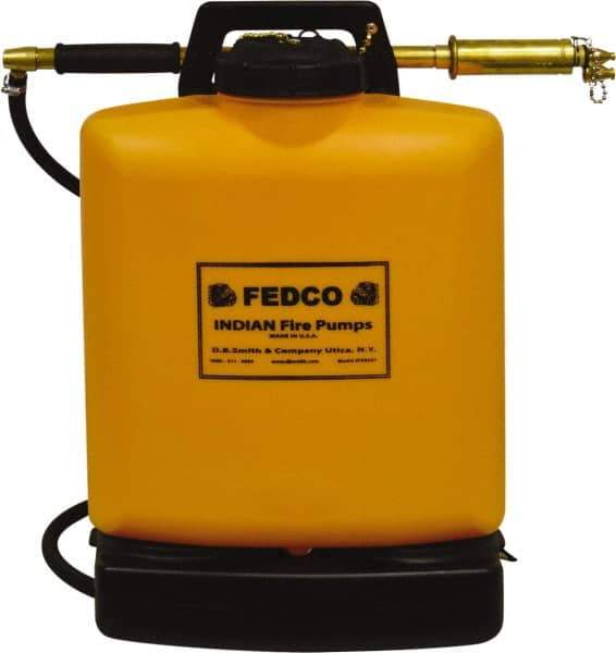 Smith Indian - 5 Gal Chemical Safe Garden Fire Pump - Polyethylene Tank, Wide Mouth, Reinforced Hose - Apex Tool & Supply