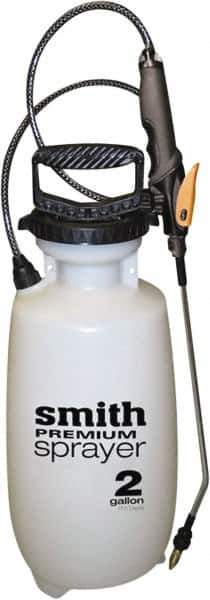 Smith Performance Sprayers - 2 Gal Chemical Safe Garden Hand Sprayer - Use with Cleaners/Degreasers, Polyethylene Tank, Funnel Mouth, Reinforced Hose - Apex Tool & Supply
