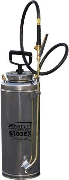 Smith Performance Sprayers - 3.5 Gal Chemical Safe Garden Hand Sprayer - Stainless Steel Tank, Wide Mouth, Reinforced Hose - Apex Tool & Supply