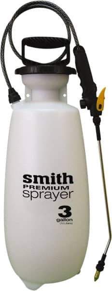 Smith Performance Sprayers - 3 Gal Chemical Safe Garden Hand Sprayer - Use with Cleaners/Degreasers, Polyethylene Tank, Funnel Mouth, Reinforced Hose - Apex Tool & Supply