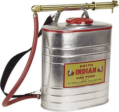 Smith Indian - 5 Gal Chemical Safe Garden Fire Pump - Stainless Steel Tank, Wide Mouth, Reinforced Hose - Apex Tool & Supply