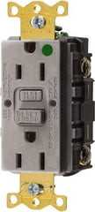 Hubbell Wiring Device-Kellems - 1 Phase, 5-15R NEMA, 125 VAC, 15 Amp, GFCI Receptacle - 2 Pole, Back and Side Wiring, Hospital Grade - Apex Tool & Supply