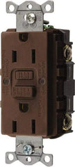 Hubbell Wiring Device-Kellems - 1 Phase, 5-15R NEMA, 125 VAC, 15 Amp, GFCI Receptacle - 2 Pole, Back and Side Wiring, Commercial Grade - Apex Tool & Supply