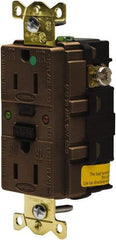 Hubbell Wiring Device-Kellems - 1 Phase, 5-15R NEMA, 125 VAC, 15 Amp, GFCI Receptacle - 2 Pole, Back and Side Wiring, Hospital Grade - Apex Tool & Supply