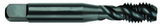 10-32 Dia. - GH2 - 3 FL - Premium HSS - TiCN Semi Bottoming Spiral FL Tap - Apex Tool & Supply