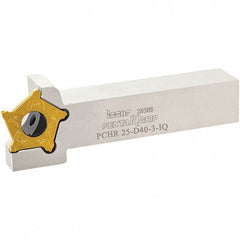 Iscar - External Thread, 0.3937" Max Depth of Cut, 3.19mm Min Groove Width, 135mm OAL, Left Hand Indexable Grooving Cutoff Toolholder - 25mm Shank Height x 25mm Shank Width, PENTA 34.. Insert Style, PCH Toolholder Style, Series PentaCut - Apex Tool & Supply