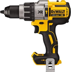 DeWALT - 20 Volt 1/2" Metal Ratcheting Chuck Cordless Hammer Drill - 0 to 38,250 BPM, 0 to 450, 0 to 1,300 & 0 to 2,000 RPM, Reversible - Apex Tool & Supply