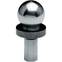 TE-CO - 1/2" Ball Diam, 1/4" Shank Diam, Alloy Steel Inspection Tooling Ball - Apex Tool & Supply