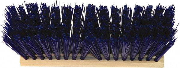 O-Cedar - 24" Rough Surface Synthetic Push Broom - 5-1/4" Bristle Length, Wood Block, Tapered Handle Connection, Handle Sold Separately - Apex Tool & Supply