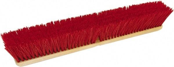 O-Cedar - 24" Heavy Duty Polypropylene Push Broom - 3-1/4" Bristle Length, Foam Block, Threaded Handle Connection, Handle Sold Separately - Apex Tool & Supply