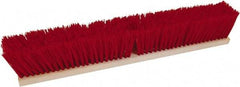 O-Cedar - 24" Rough Surface Polypropylene Push Broom - 3-1/4" Bristle Length, Wood Block, Threaded Handle Connection, Handle Sold Separately - Apex Tool & Supply