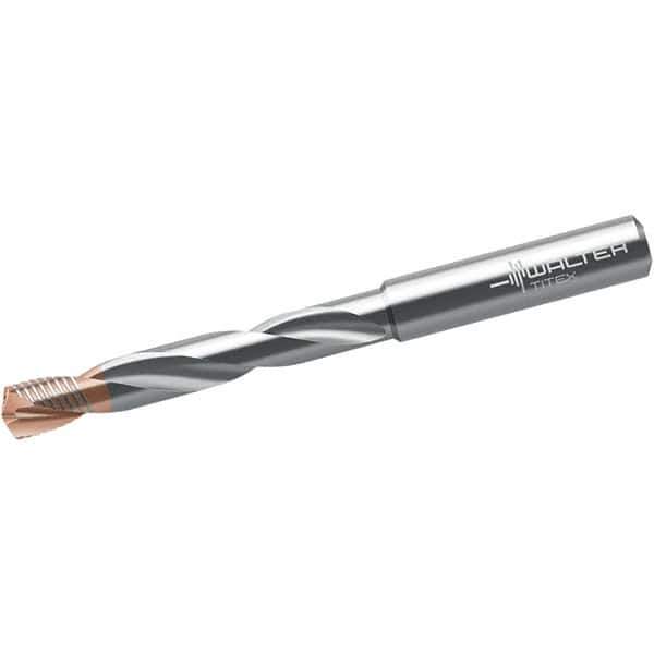 Walter-Titex - 1/8" 140° Solid Carbide Jobber Drill - Tinal/AlCrN Finish, Right Hand Cut, Spiral Flute, Straight Shank, 66mm OAL - Apex Tool & Supply