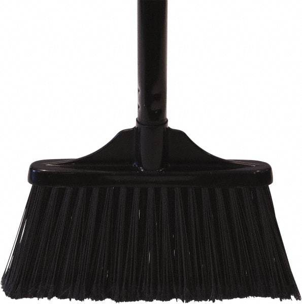 O-Cedar - 10" Wide, Black PET Bristles, 30" Metal Handle, Angled Broom - Flagged - Apex Tool & Supply