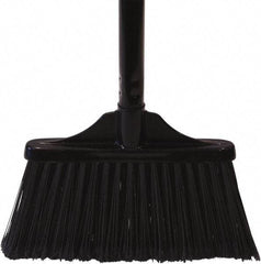 O-Cedar - 10" Wide, Black PET Bristles, 30" Metal Handle, Angled Broom - Flagged - Apex Tool & Supply