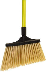 O-Cedar - 13" Wide, Yellow PET Bristles, 48" Fiberglass Handle, Angled Broom - 48 Inch Handle Length - Apex Tool & Supply