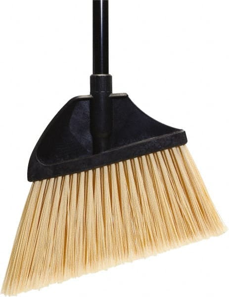 O-Cedar - 13" Wide, Beige PET Bristles, 48" Metal Handle, Angled Broom - Apex Tool & Supply