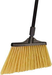 O-Cedar - 13" Wide, Beige Polypropylene Bristles, 54" Metal Handle, Angled Broom - 54 Inch Handle Length - Apex Tool & Supply